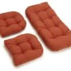 U-Shaped Twill Tufted Settee Cushion Set, Set Of 3, Spice 1 U-Shaped Twill Tufted Settee Cushion Set, Set Of 3, Spice -Whole House Kitchenware home design 233