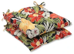 Clemens Noir Wrought Iron Seat Cushion, Set Of 2