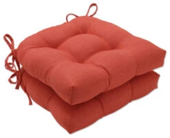 Rave Coral Reversible Chair Pad Set Of 2