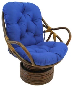 48-inch By 24-inch Solid Twill Swivel Rocker Cushion
