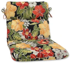 Clemens Noir Rounded Corners Chair Cushion