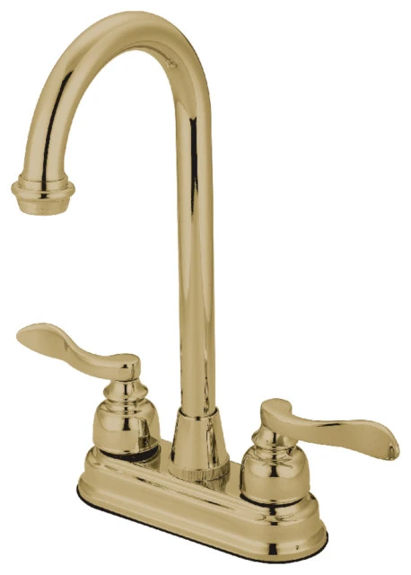 Kingston Brass 4" Centerset Bar Faucet, Polished Brass 3 Kingston Brass 4" Centerset Bar Faucet, Polished Brass