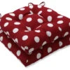 Polka Dot Red Reversible Chair Pad Set Of 2 -Whole House Kitchenware home design 252