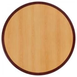 30'' Round 2-Tone High-Gloss Cherry/Mahogany Resin Table Top