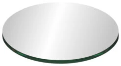 25" Tempered Round Glass Table Top, 1/4" Thickness, Flat Polish