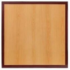 36" Square 2-Tone High-Gloss Cherry/Mahogany Resin Table Top