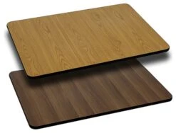 24'' X 30'' Rectangular Table Top With Natural Or Walnut Reversible Laminate Top