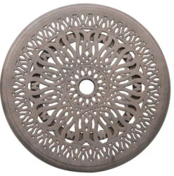 Shield Outdoor Comfort Care Signature 24" Round Metal Lazy Susan In Black