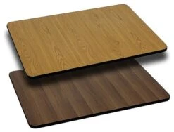 30''x42'' Rectangular Table Top With Natural Or Walnut Reversible Laminate Top