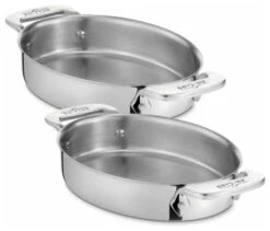 All Clad SS Oval Bakers, Set Of 2