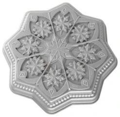Nordic Ware Sweet Snowflakes Cast Aluminum Shortbread Pan