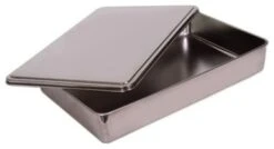 Stainless Steel Covered Cake Pan, Silver Small