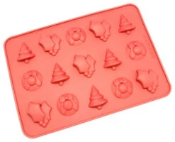 Freshware 15-Cavity Silicone Holiday Shapes Mold