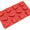 Freshware 12-Cavity Silicone Mini Double Heart Mold
