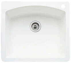Blanco Drop-In Single Bowl Silgranit II, Drop-In Sink, White