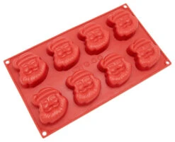 Freshware 8-Cavity Silicone Holiday Santa Claus Mold