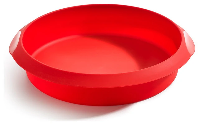 Lekue Red Silicone 9.5 Inch Round Cake Pan 3 Lekue Red Silicone 9.5 Inch Round Cake Pan