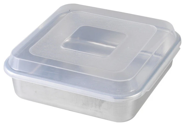 Nordic Ware 9"x9" Square Cake Pan With Lid 3 Nordic Ware 9"x9" Square Cake Pan With Lid