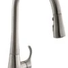 Kohler Simplice Kitchen Faucet With 16-5/8" Pull-Down Spout, Vibrant Stainless