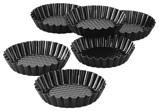 Zenker Non-Stick Mini Tart Pans, Set Of 6 3 Zenker Non-Stick Mini Tart Pans, Set Of 6