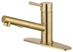 Gourmetier LS8403DL Concord Single-Handle Pull-Out Kitchen Faucet, Brushed Brass