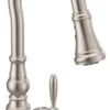 Moen Weymouth Shepherd's Hook Pulldown Kitchen Faucet+Wand With Power Boost, Spo -Whole House Kitchenware home design 47