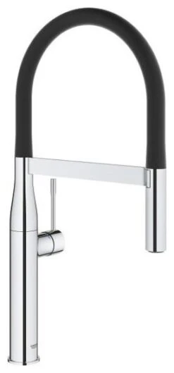 Grohe 30 295 Essence 1.75 GPM 1 Hole Pull Out Kitchen Faucet - Starlight Chrome
