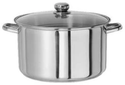 Gourmet Chef 6 Quart Stainless Steel Stock Pot With Glass Lid