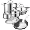 Cooks Standard 10-Piece Multi-Ply Clad Stainless-Steel Cookware Set -Whole House Kitchenware home design 503