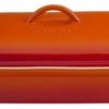 Le Creuset 4-Quart, (12"x9") Heritage Covered Rectangular Casserole, Flame -Whole House Kitchenware home design 505