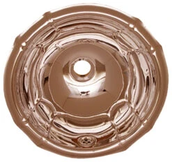 Whitehaus Collection Round Fluted Design Drop-In Basin With Overflow & 1 1, 4 Center Drain