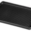 Chasseur 14" Caviar-Grey Rectangular French Enameled Cast Iron Grill Pan 1 Chasseur 14" Caviar-Grey Rectangular French Enameled Cast Iron Grill Pan -Whole House Kitchenware home design 536