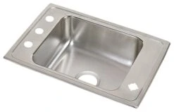 Elkay Lustertone Stainless Steel 1-Bowl Top Mount Classroom ADA Sink