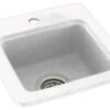 Swan 15x15x6 Solid Surface Drop Bar Sink, 1-Hole, White -Whole House Kitchenware home design 56