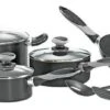 Mirro® A797SA84 Get-A-Grip Aluminum Non-Stick Cookware Set, Black, 10-Piece -Whole House Kitchenware home design 560