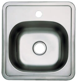 Gourmetier GKTS15151 Self-Rimming Single Bowl Kitchen Sink, Brushed