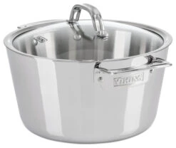 Viking Contemporary 3-Ply, 5.2-Quart Dutch Oven With Lid, Mirror Finish