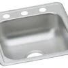 Elkay Dayton Stainless Steel 1-Bowl Top Mount Bar Sink, Satin