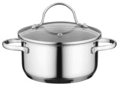 Essentials 6.25" 18/10 Stainless Steel Covered Casserole, 1.7 Qt, Comfort