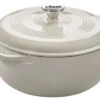 Lodge Ec6D13 Cast Iron Dutch Oven, Oyster, 6 Qt.