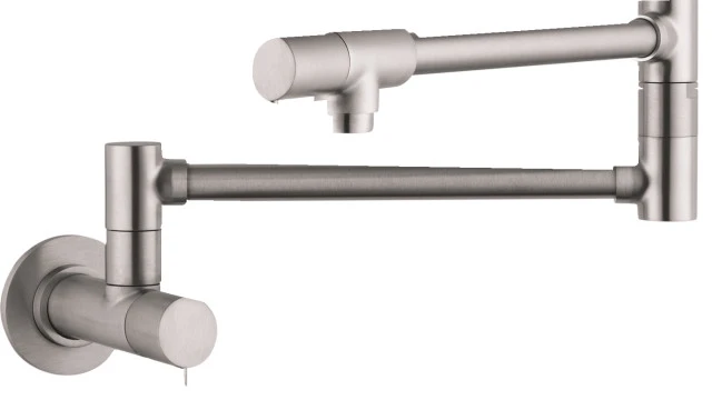 Hansgrohe Talis S Pot Filler, Wall-Mounted Steel Optic 3 Hansgrohe Talis S Pot Filler, Wall-Mounted Steel Optic