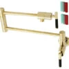 Kingston Brass KS4102CKL Kaiser Wall Mount Pot Filler Faucet, Polished Brass 1 Kingston Brass KS4102CKL Kaiser Wall Mount Pot Filler Faucet, Polished Brass -Whole House Kitchenware home design 69