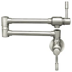 Whitehaus Kitchen Pot Filler With Brushed Stainless Steel WHST10003-005SK-BSS