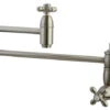 Kingston Brass Wall Mount Pot Filler Kitchen Faucet, Brushed Nickel
