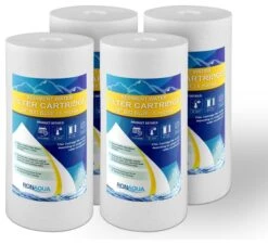 Big Blue Sediment Replacement Water Filters 5 Micron 10"x 4.5” Cartridges, 4