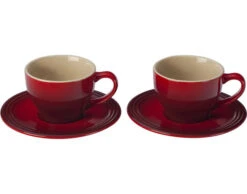 Le Creuset Cappuccino Cups And Saucers, Set Of 2 -Whole House Kitchenware pg8000 0567